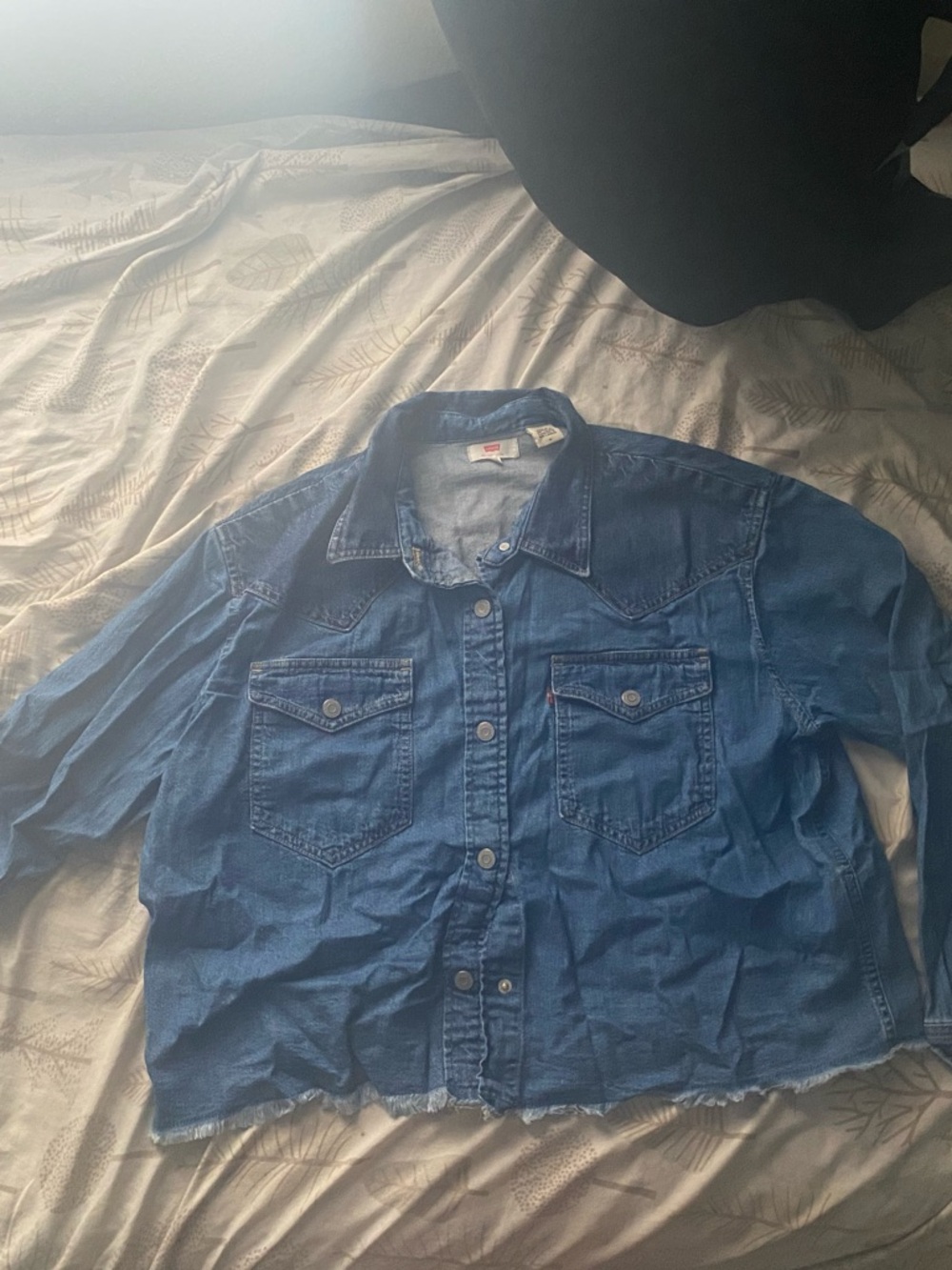 Levi's Blue Denim Western Button-Down Shirt